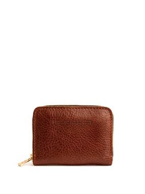 PORTLAND LEATHER SMALL ZIP WALLET NUTMEG